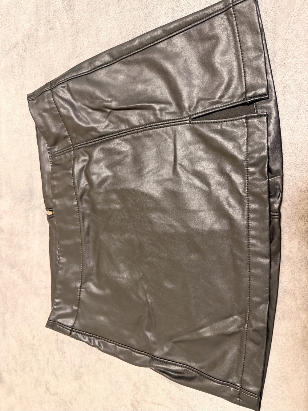 American Eagle Outfitters Black Faux Leather Mini Skirt